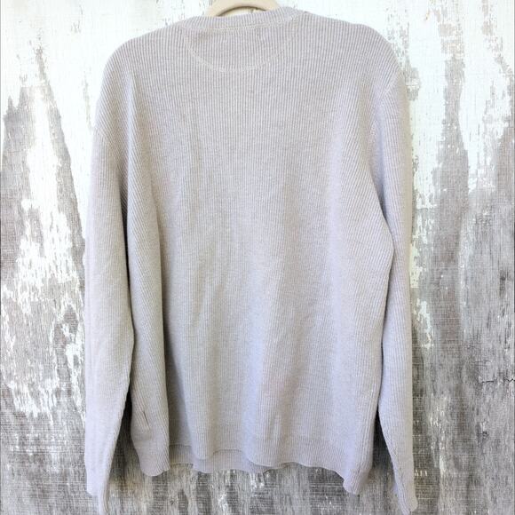 Eddie Bauer Ribbed Knit Crewneck Sweater Men's XL 100% Cotton Preppy Academia - Picture 5 of 8